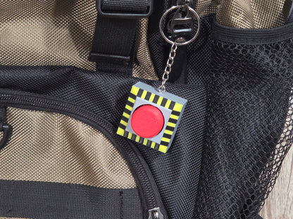 Among Us Emergency Meeting Button Clicker Fidget Keychain