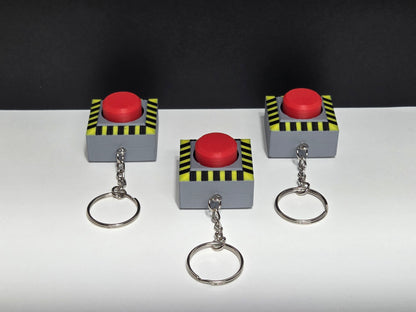 Among Us Emergency Meeting Button Clicker Fidget Keychain