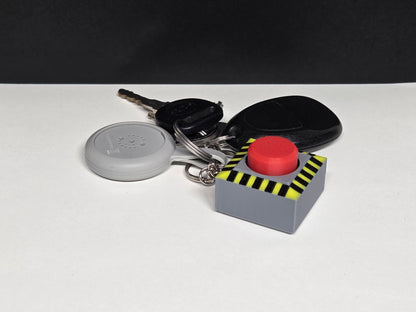 Among Us Emergency Meeting Button Clicker Fidget Keychain