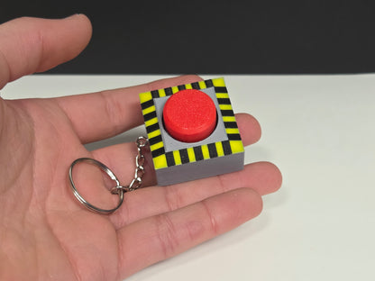 Among Us Emergency Meeting Button Clicker Fidget Keychain